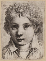 KG 00922
<br/>
Vrouwenkop naar Parmigianino
<br/>
<em>Hollar, Wenzel (1607-1677)</em>